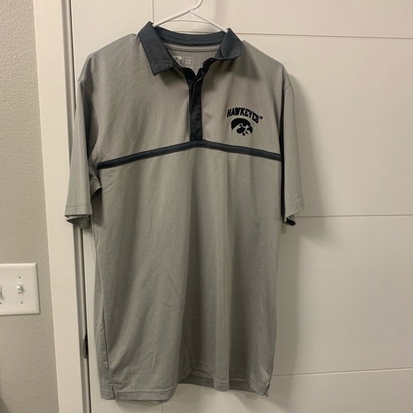 Russell Athletic Other - Hawkeye Athletic Polo Gray Russell Men’s‎ Large NWT